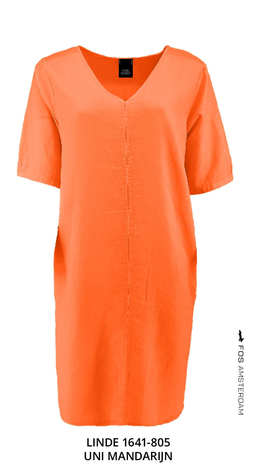 Jurk - Linde Linnen Uni | Oranje