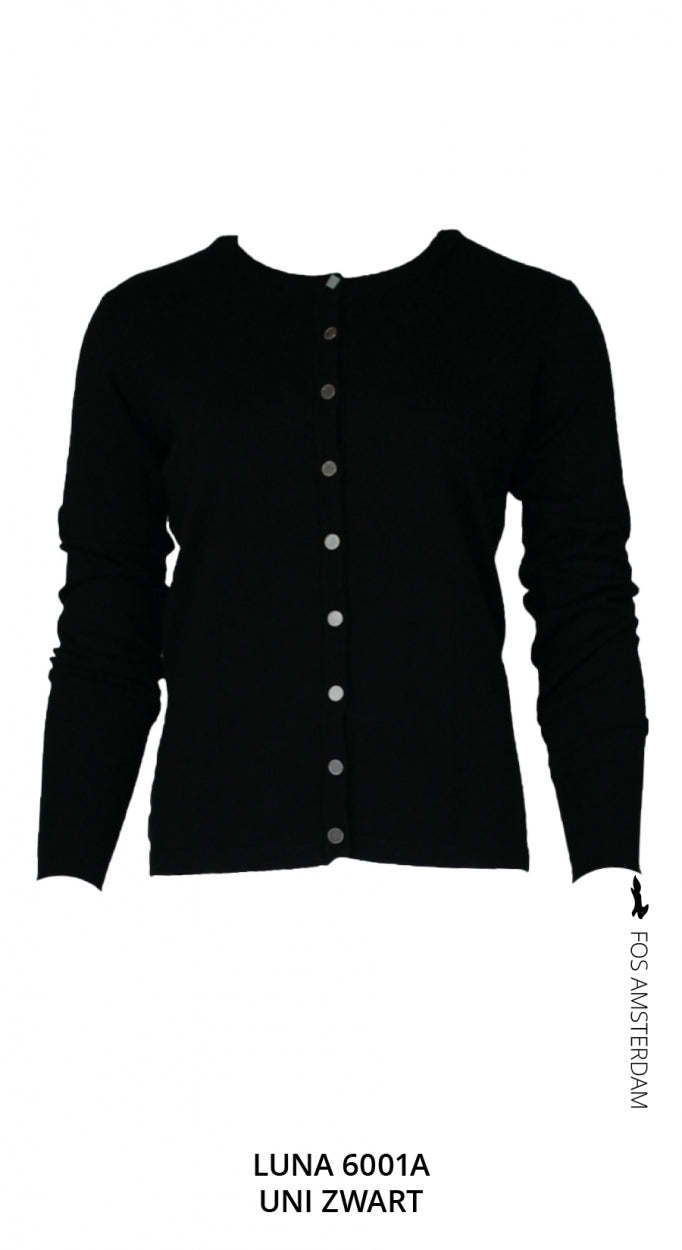 vest luna uni zwart