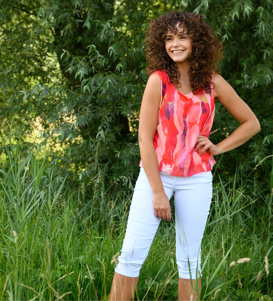 broek bobbie3 4 uni wit