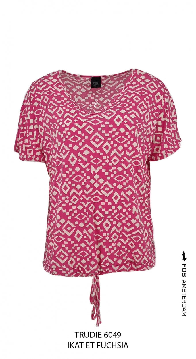 top trudie ikat et fuchsia