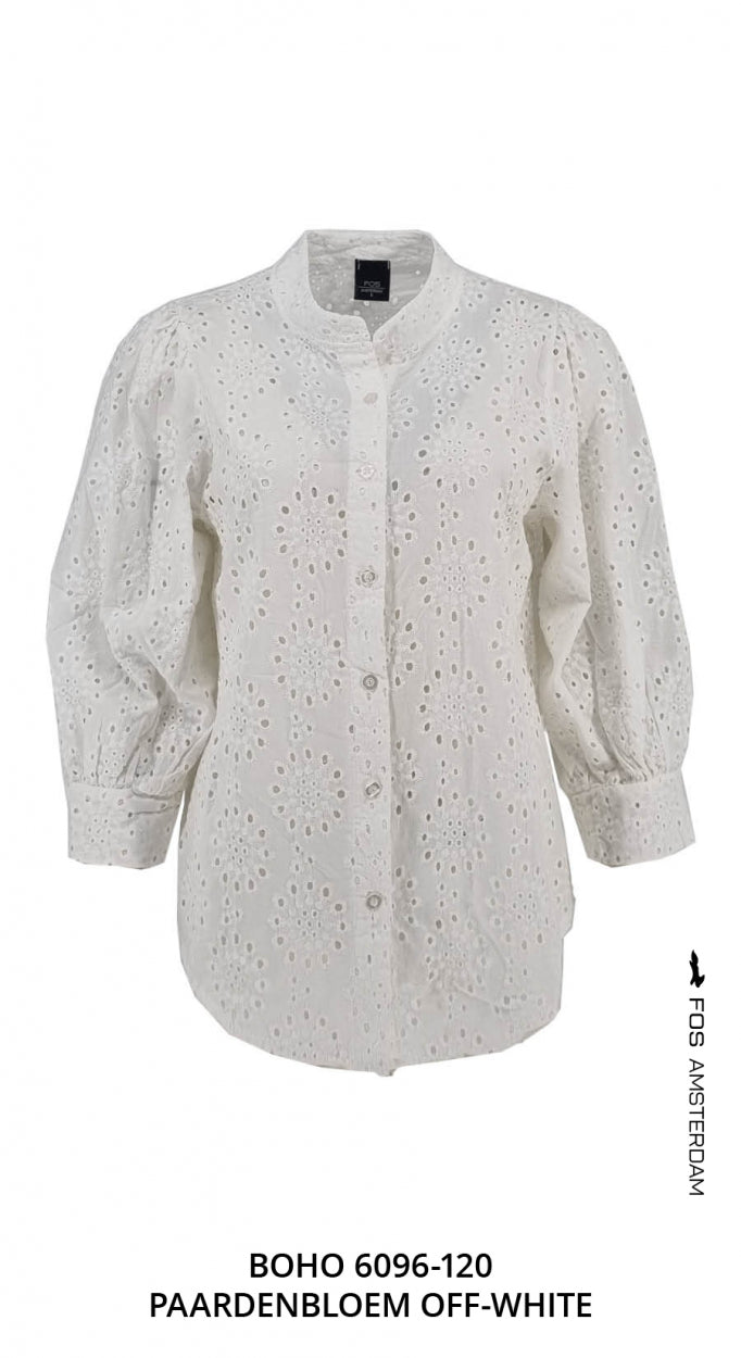 blouse boho paardenbloem off white
