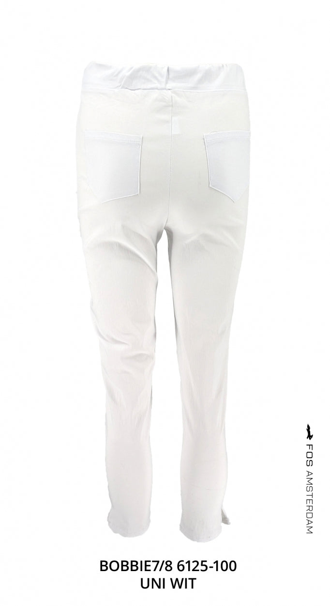 broek bobbie7_8 uni wit