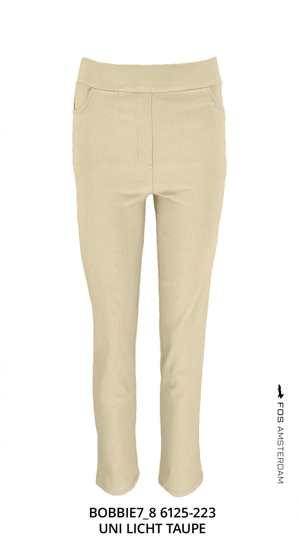 broek bobbie7_8 uni licht taupe