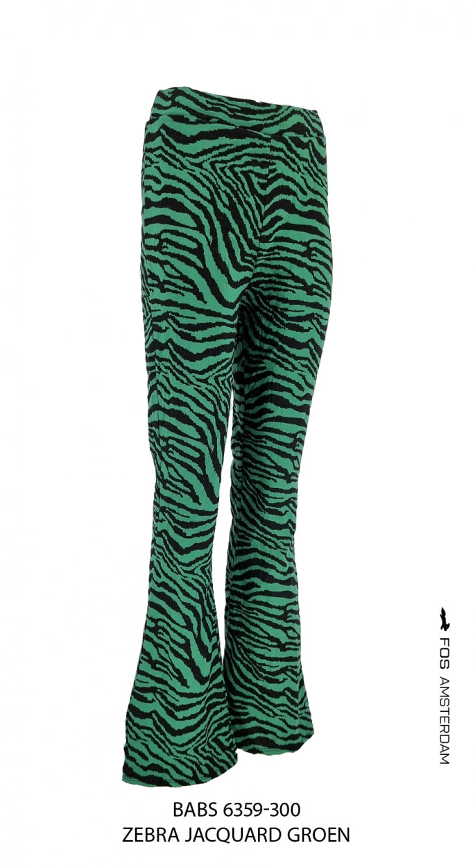Babs - Zebra Jacquard | Groen
