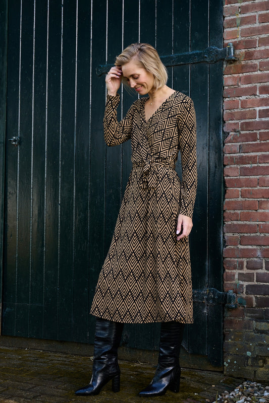 Jurk - Joya Triangel-ET | Camel