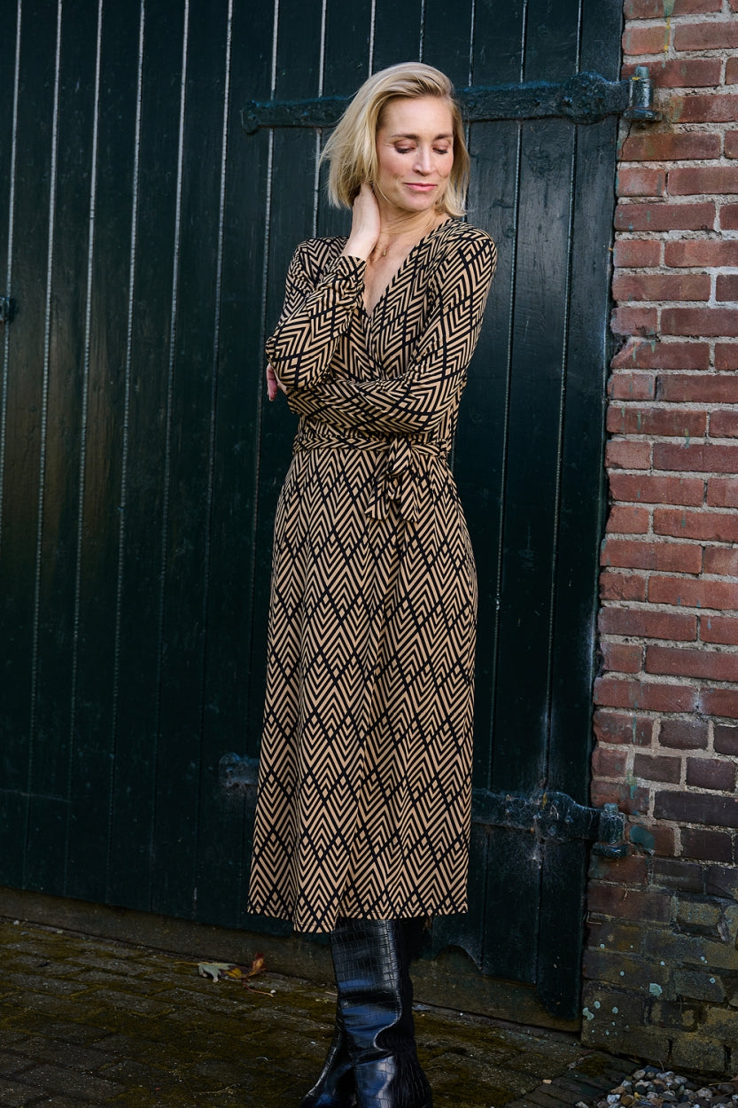 Jurk - Joya Triangel-ET | Camel