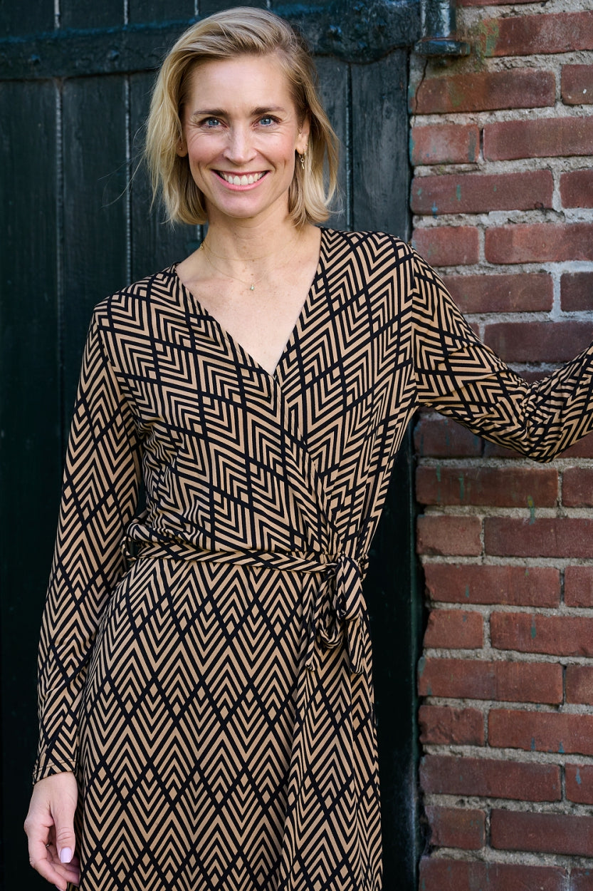 Jurk - Joya Triangel-ET | Camel