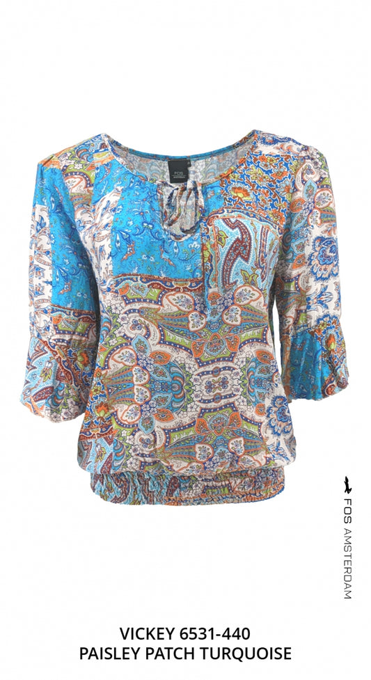 Vickey - Paisley Patch | Turquoise