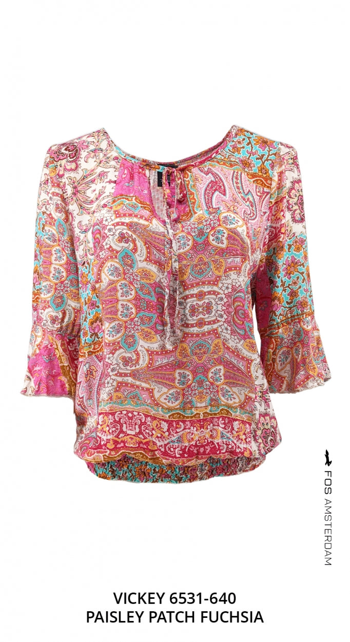 Vickey - Paisley Patch | Fuchsia
