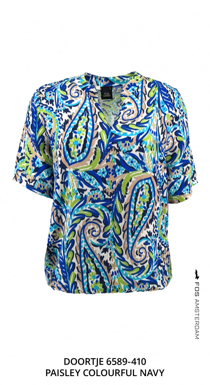 Doortje - Paisley Colourful | Navy
