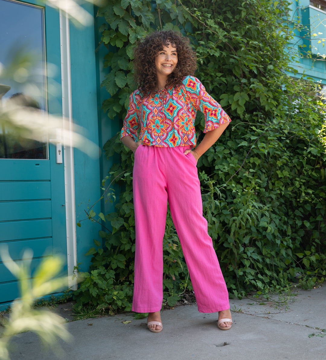Rikki - Uni | Fuchsia Broeken