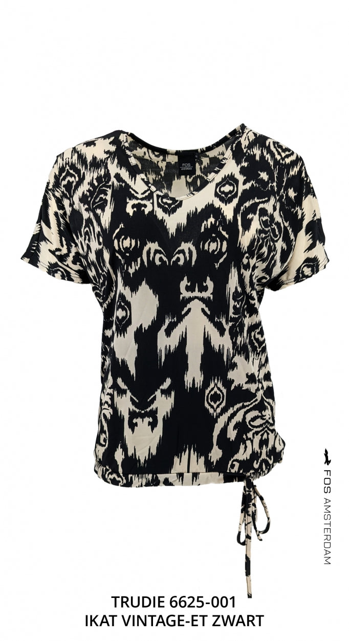 Trudie - Ikat vintage-ET | Zwart