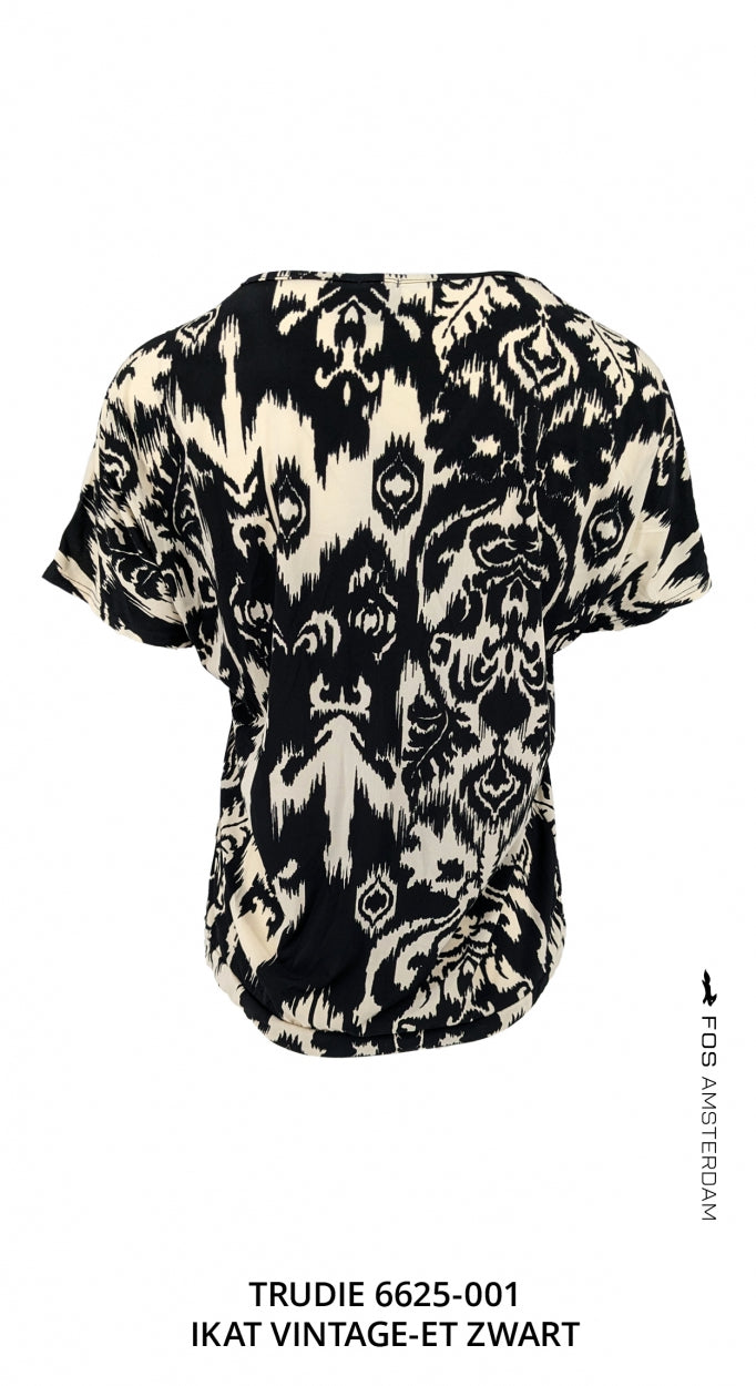 Trudie - Ikat vintage-ET | Zwart