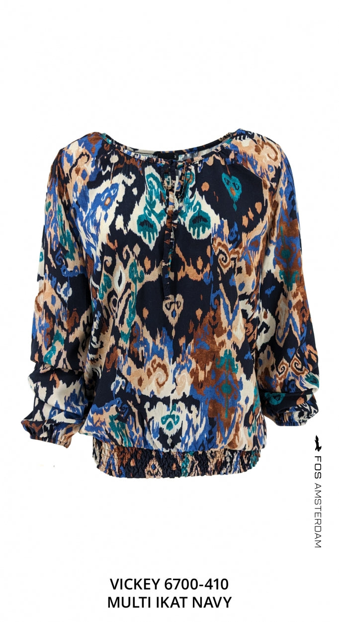 Vickey - Multi Ikat | Navy
