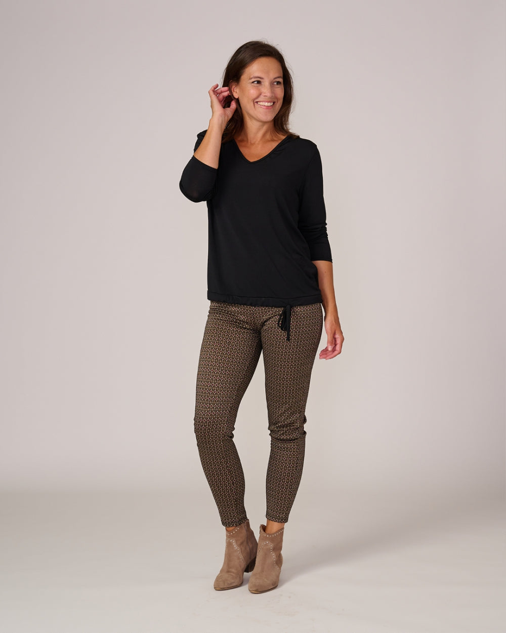 Trudie - Uni-ET lange mouw | Zwart