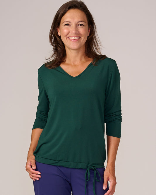 Trudie - Uni-ET lange mouw | Forest Green