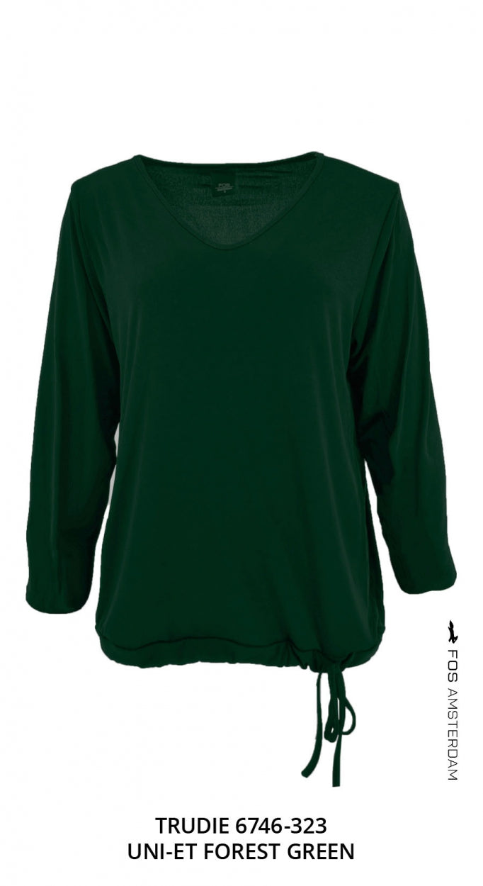 Trudie - Uni-ET lange mouw | Forest Green