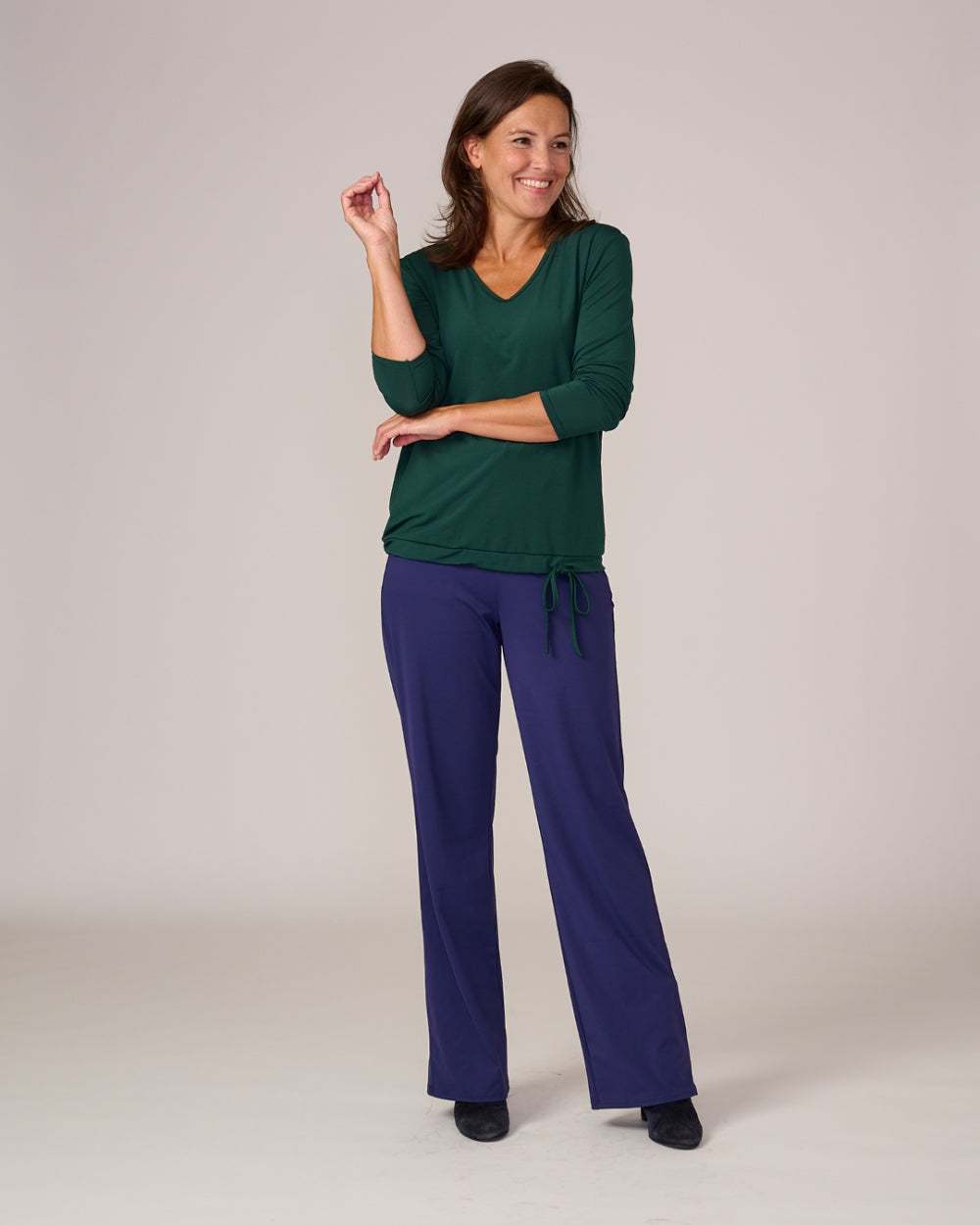 Trudie - Uni-ET lange mouw | Forest Green