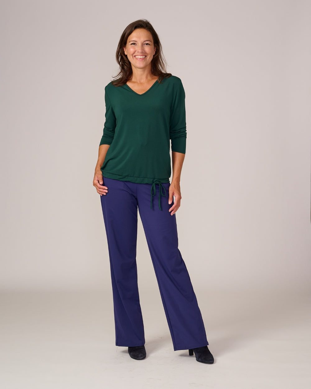 Trudie - Uni-ET lange mouw | Forest Green