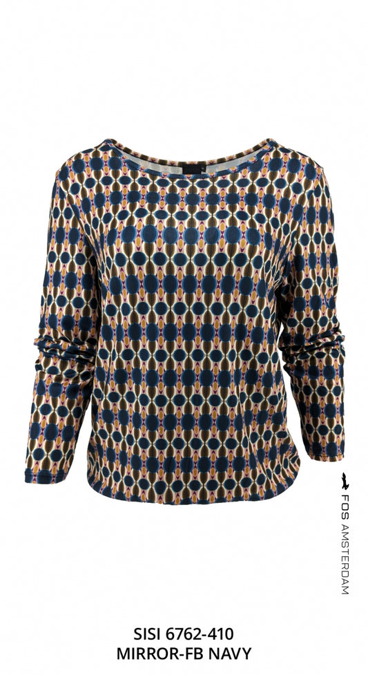 Sisi - Mirror-FB (lange mouw) | Navy