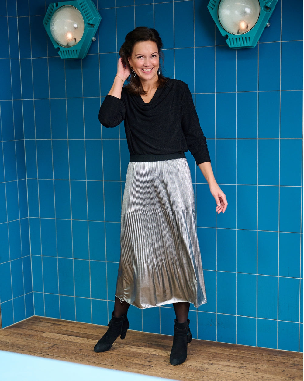 Anna - Lurex | Zwart