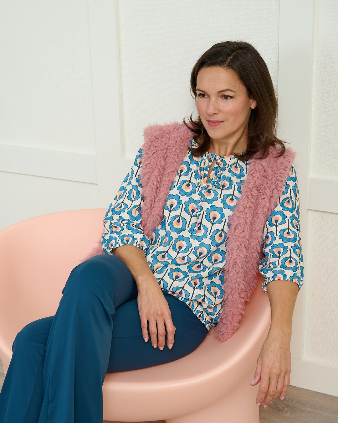 Gilet - Margriet Faux Fur | Roze