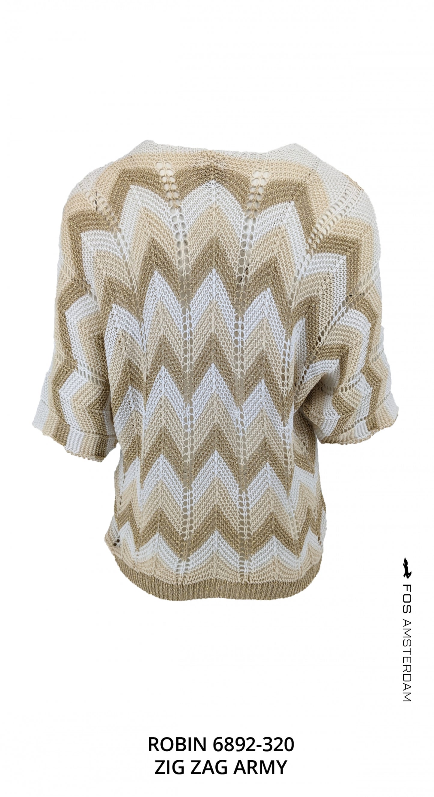 vest robin zig zag beige