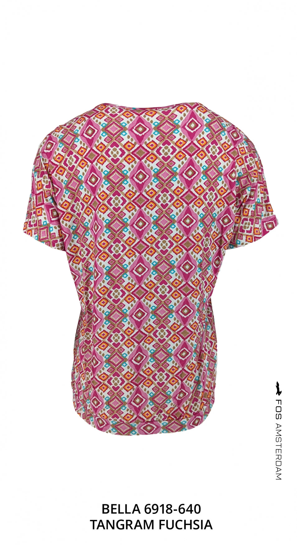 top bella tangram fuchsia