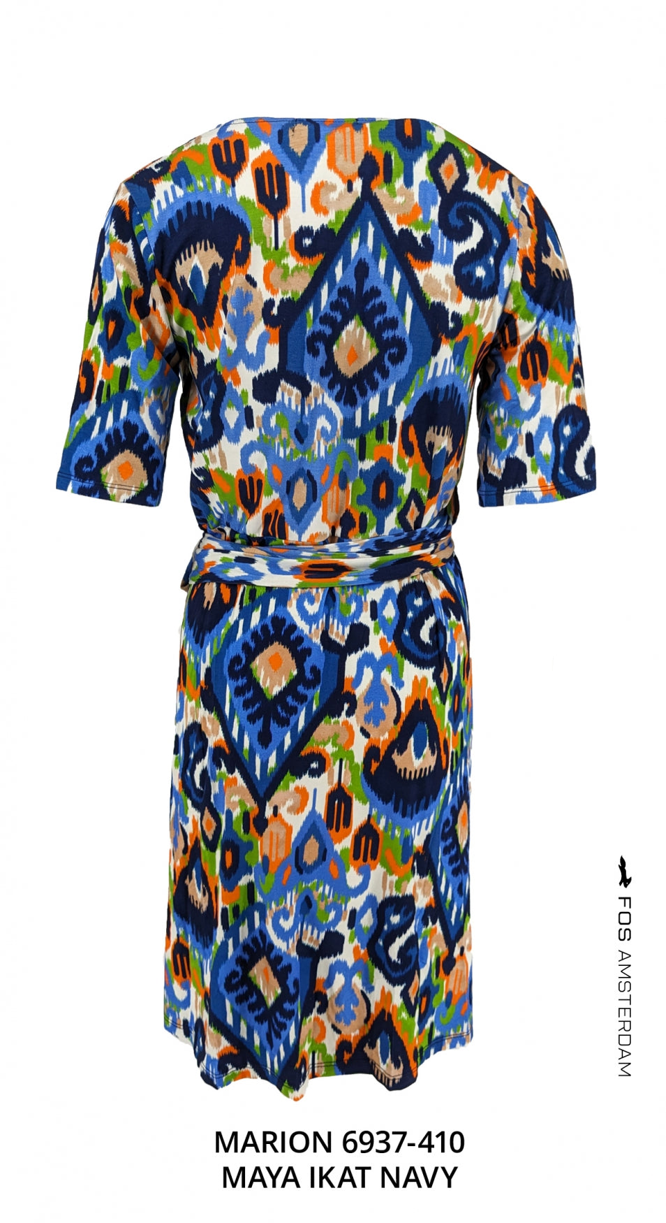 jurk marion maya ikat navy