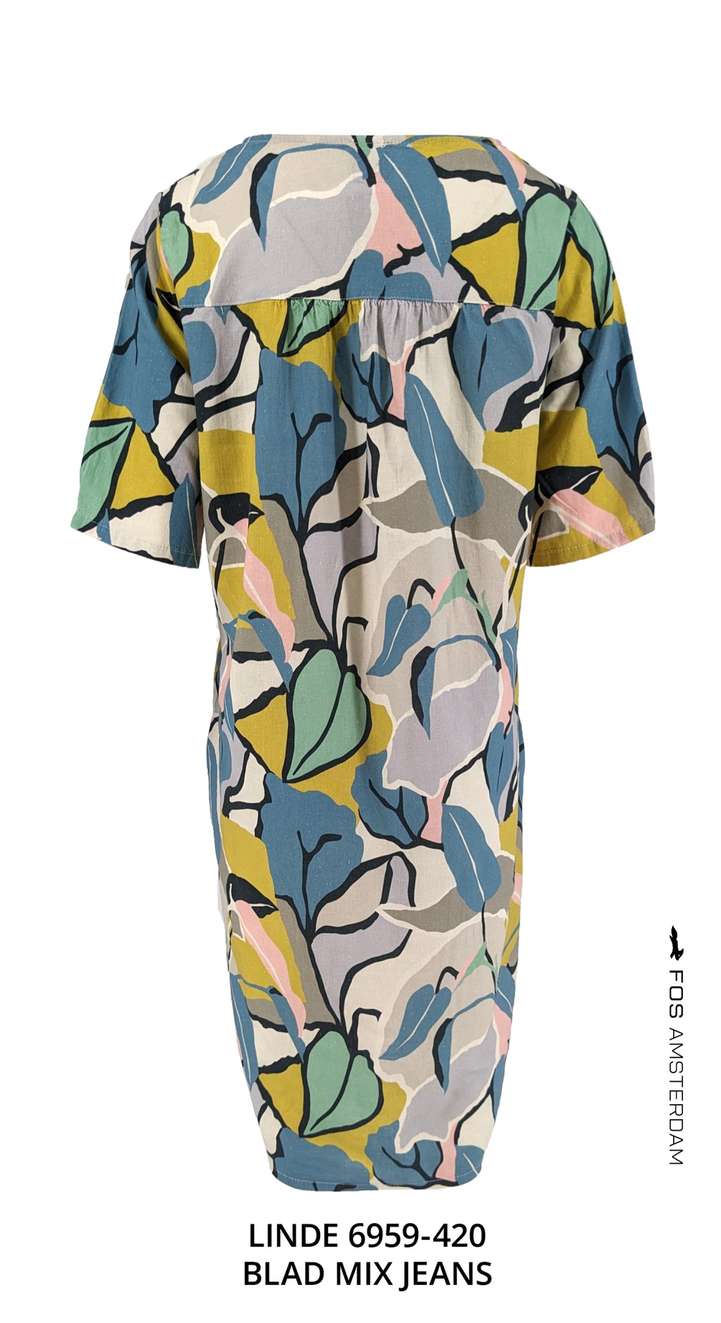 jurk linde blad mix jeans