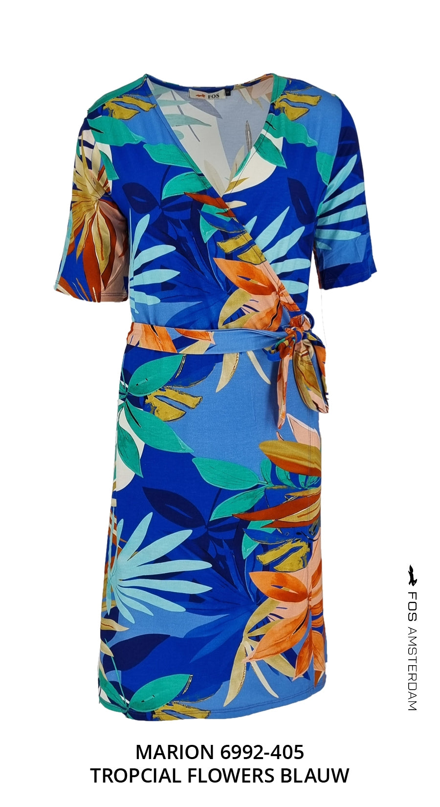 Marion - Tropical Flowers | Blauw