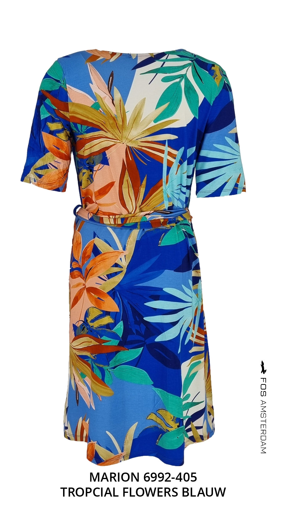 Marion - Tropical Flowers | Blauw