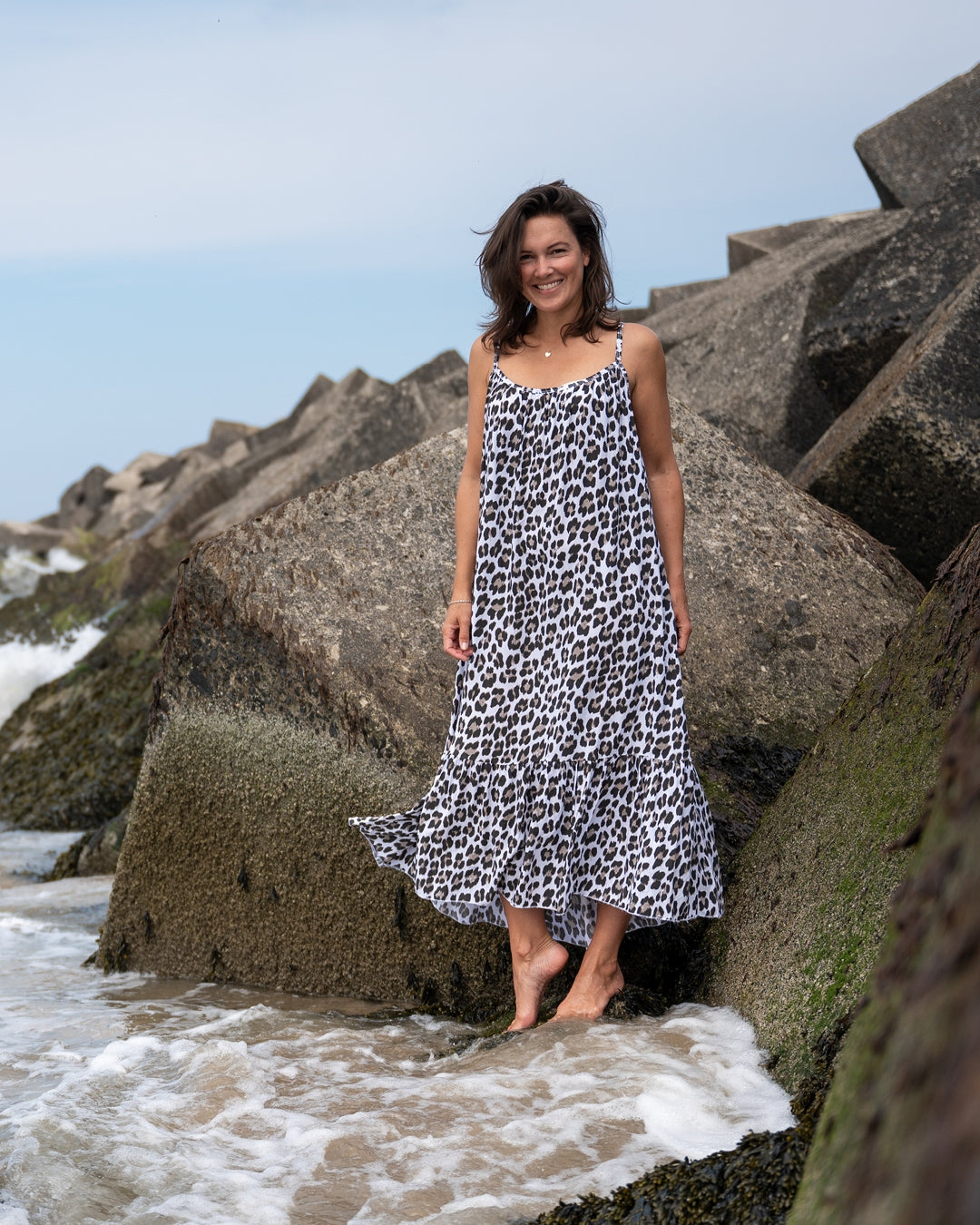 Jurk - Jolien - Panter | Beige