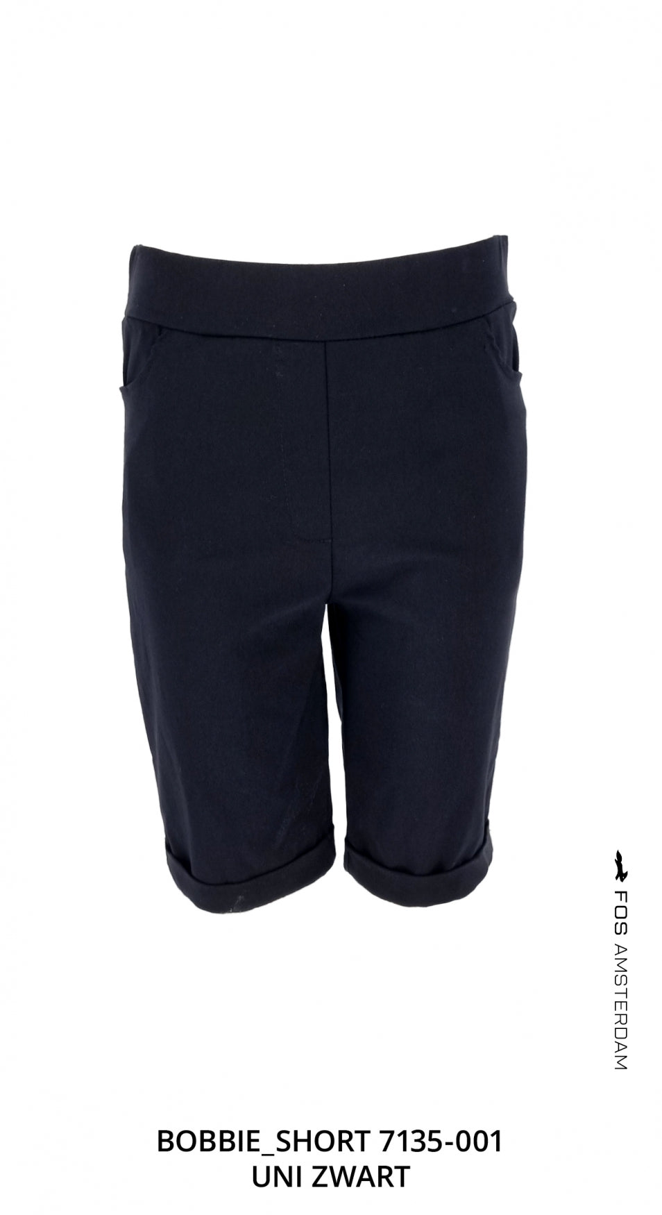 broek bobbie short uni zwart