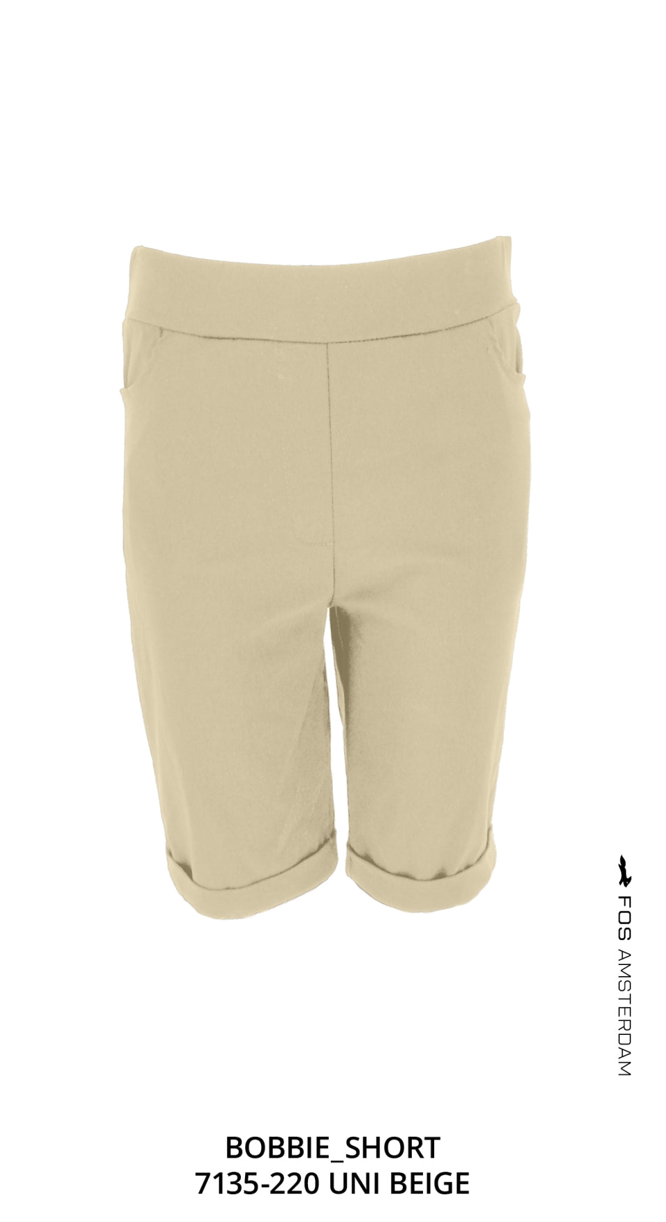 broek bobbie short uni beige