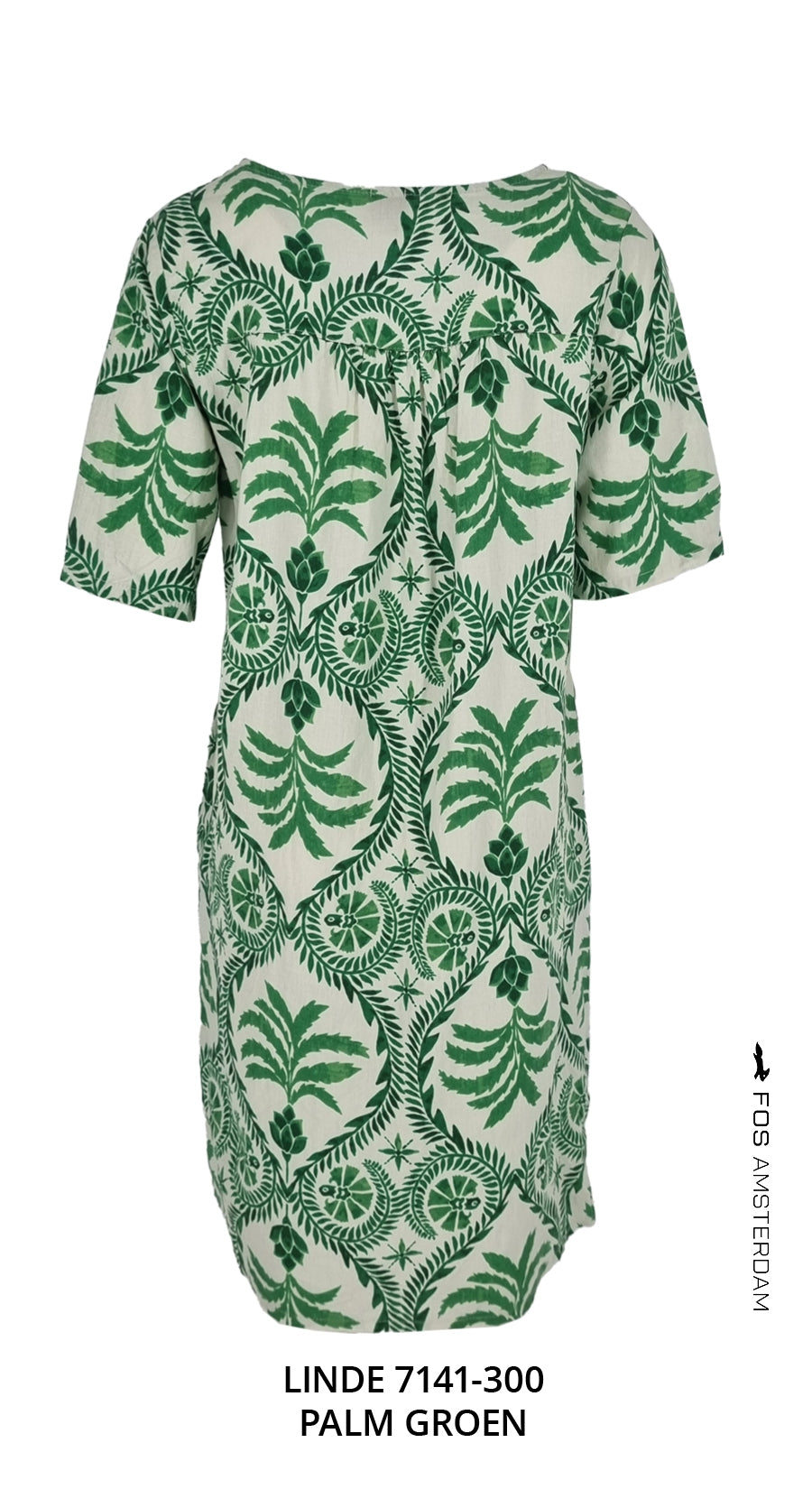 jurk linde palm groen