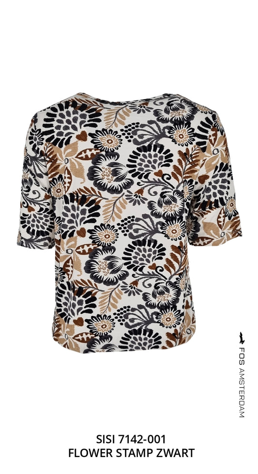 top sisi flower stamp zwart