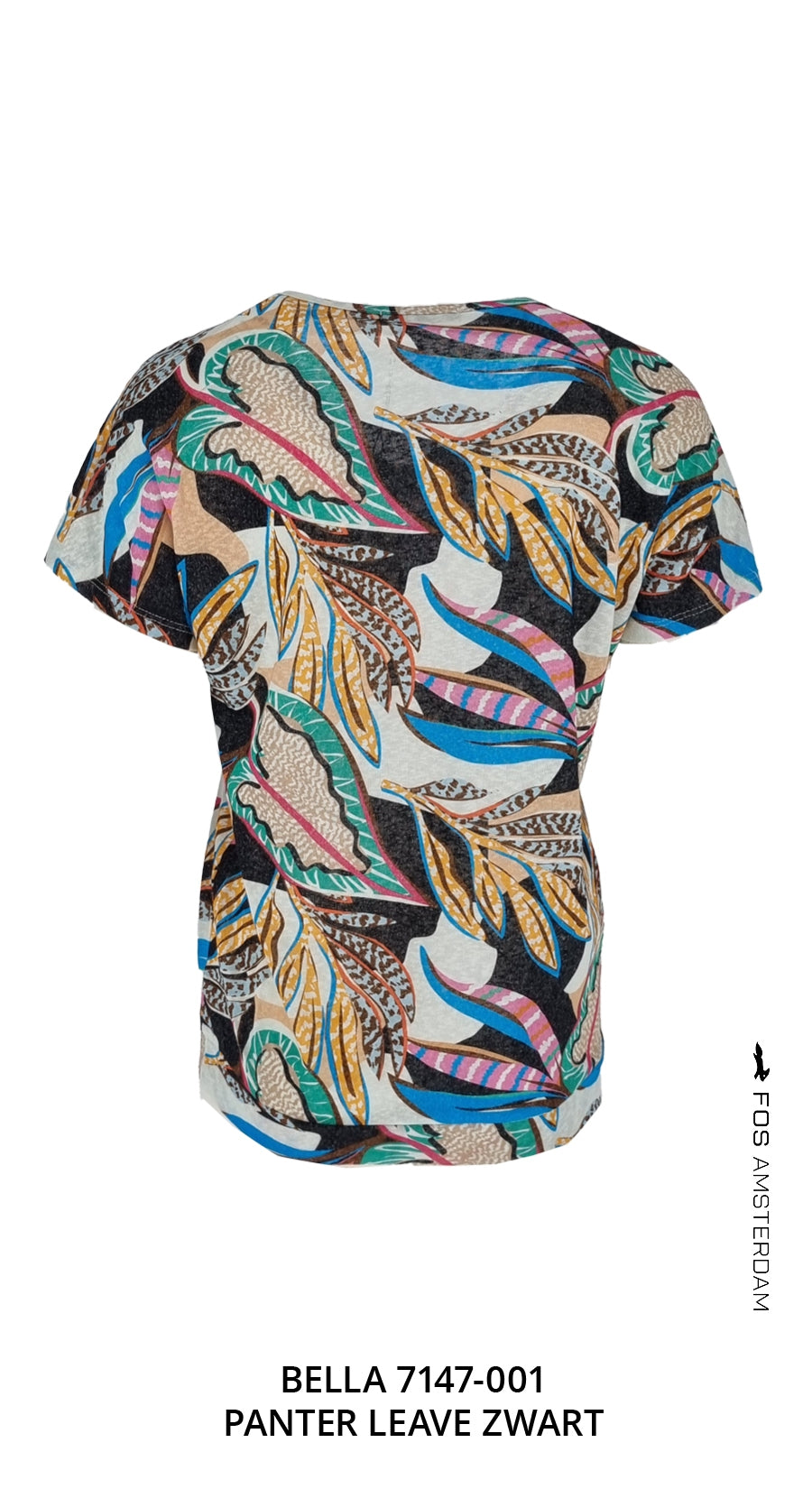 top bella panter leave zwart