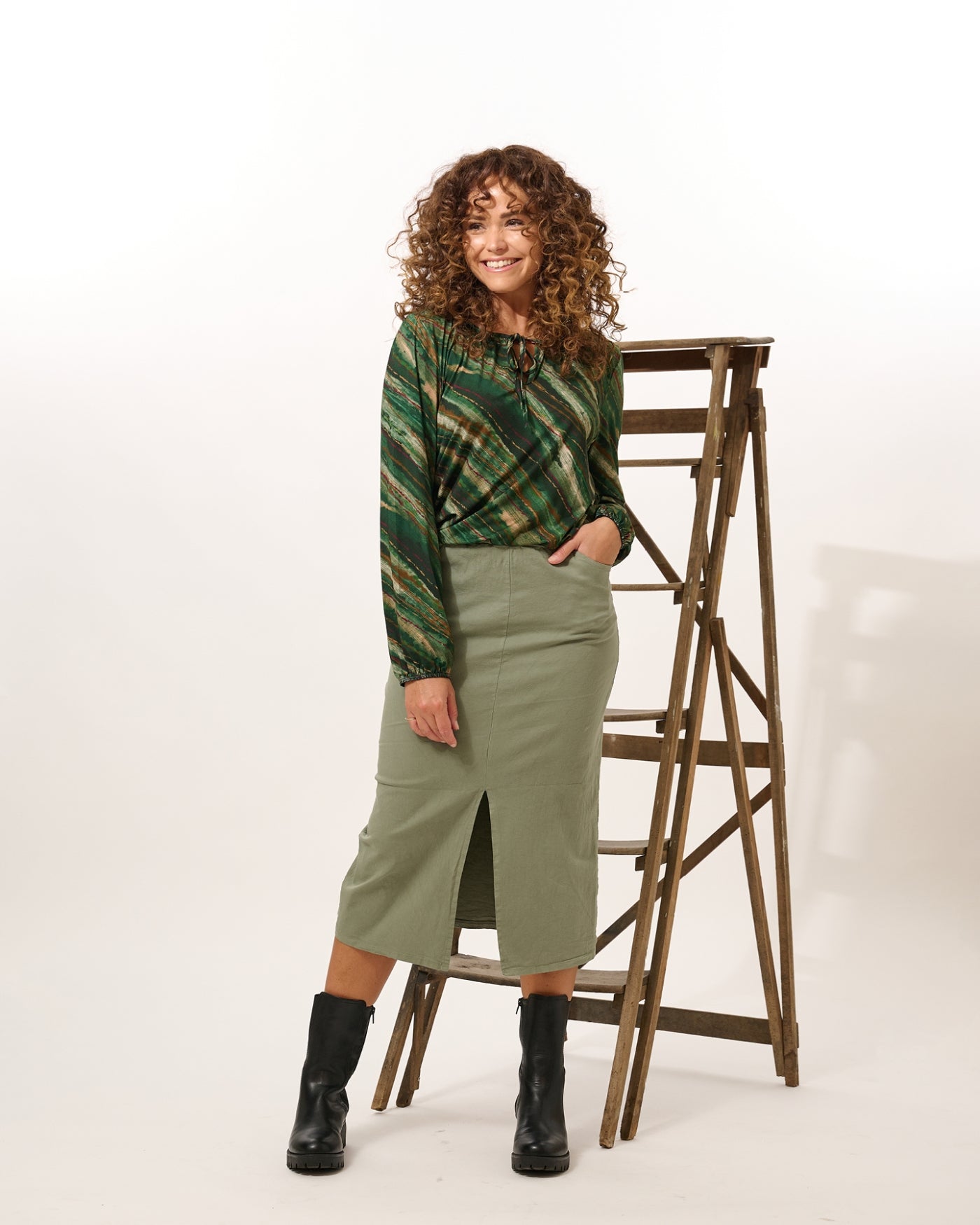 Vickey - Diagonal | Bottle Green