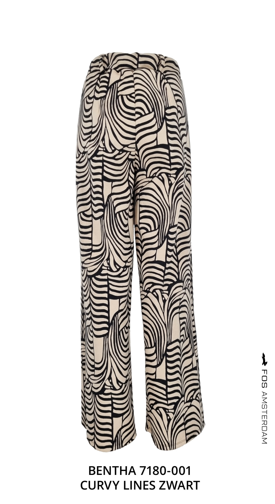 Bentha - Curvy Lines | Zwart