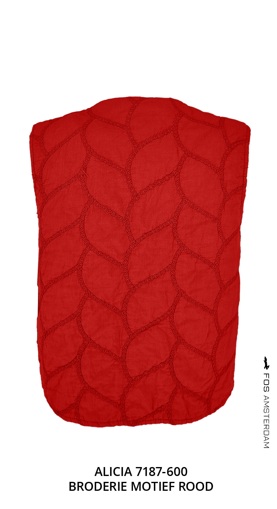 Alicia - Broderie motief | Rood