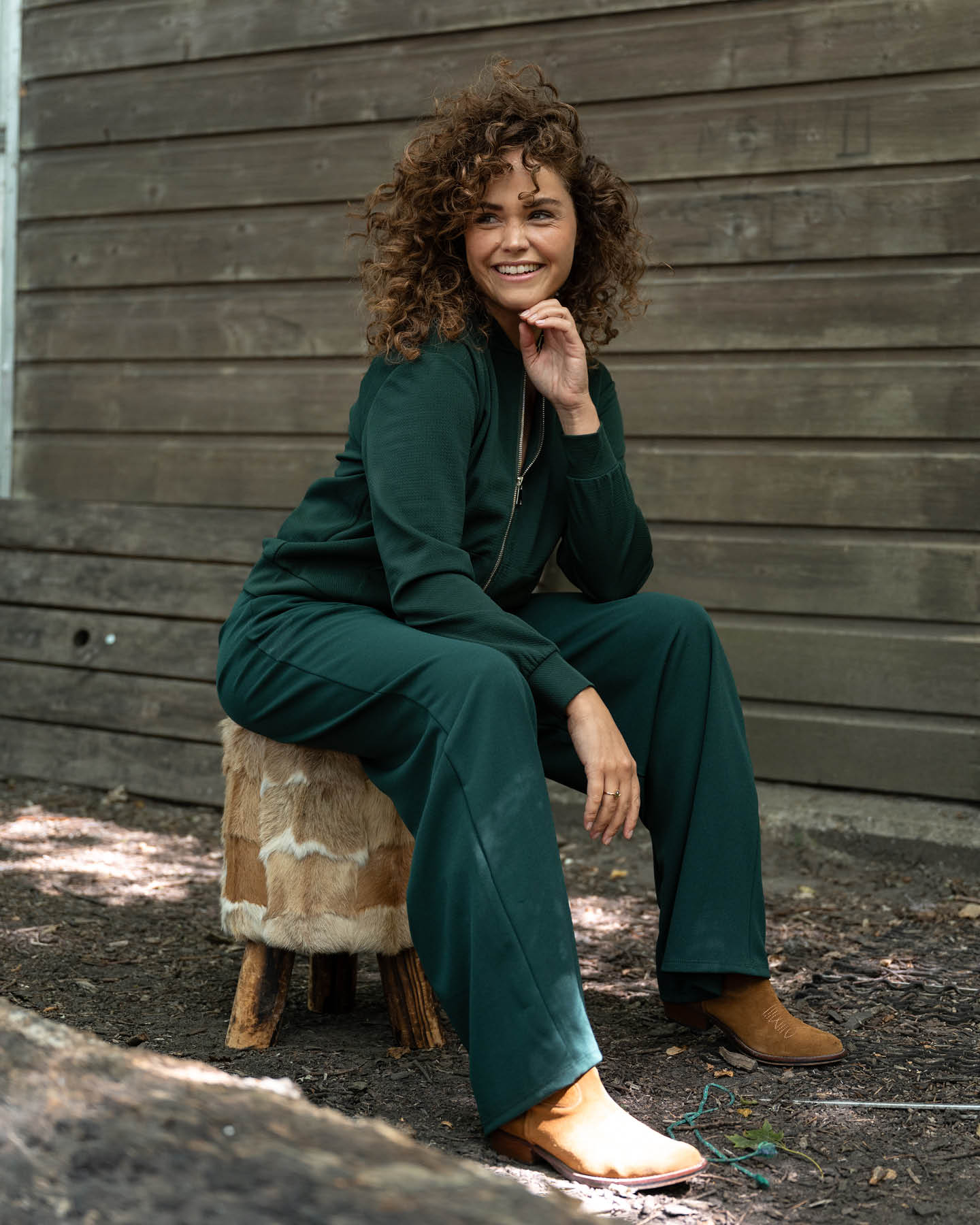 Broek - Bentha Uni | Bottle Green