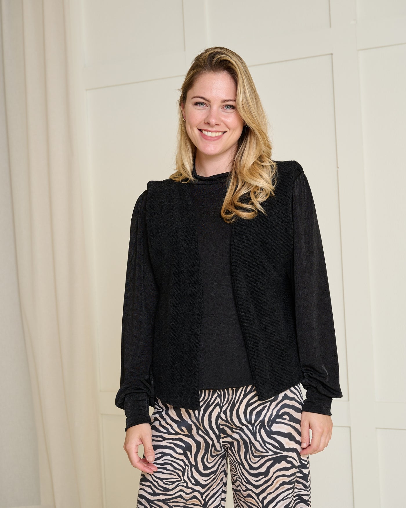 Gilet - Margriet Duffel | Zwart