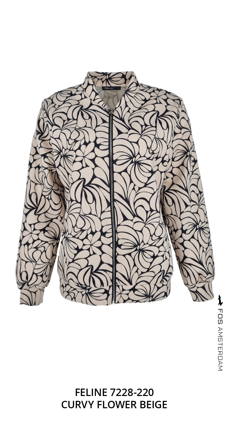 Feline - Curvy Flower | Beige