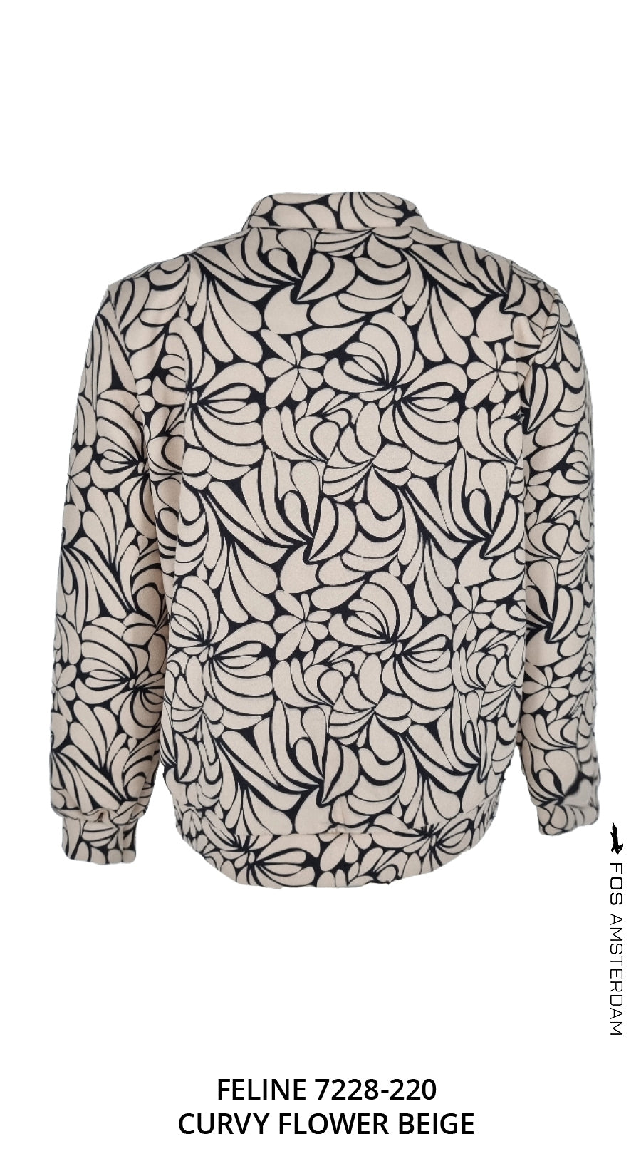 Feline - Curvy Flower | Beige