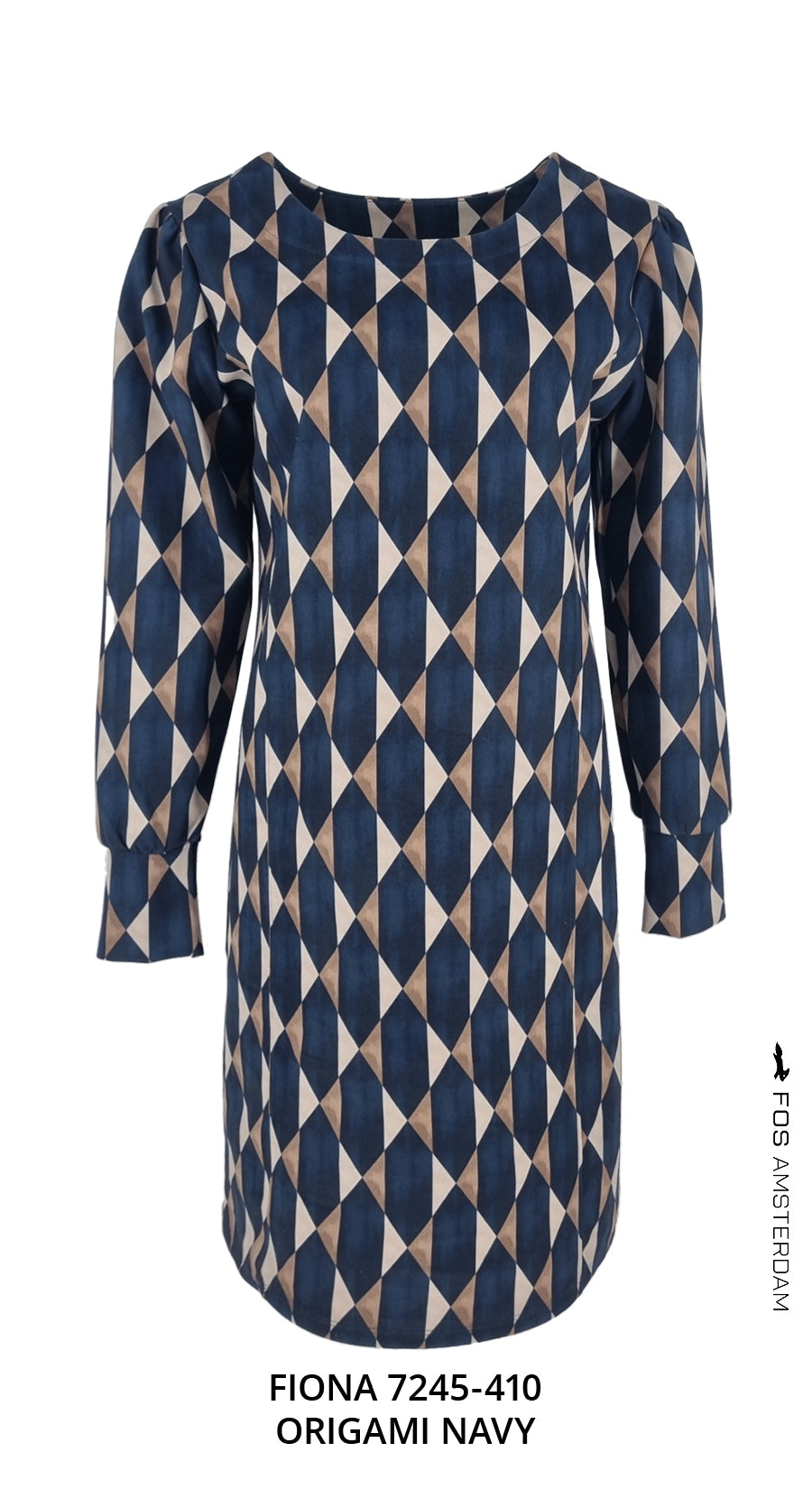 Jurk - Fiona Origami | Navy