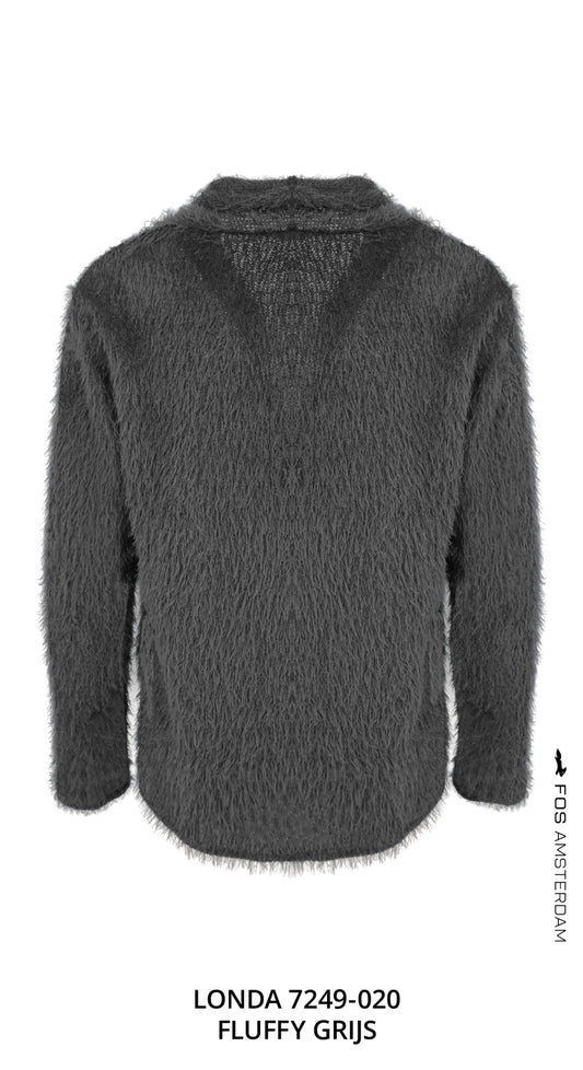 vest londa fluffy grijs