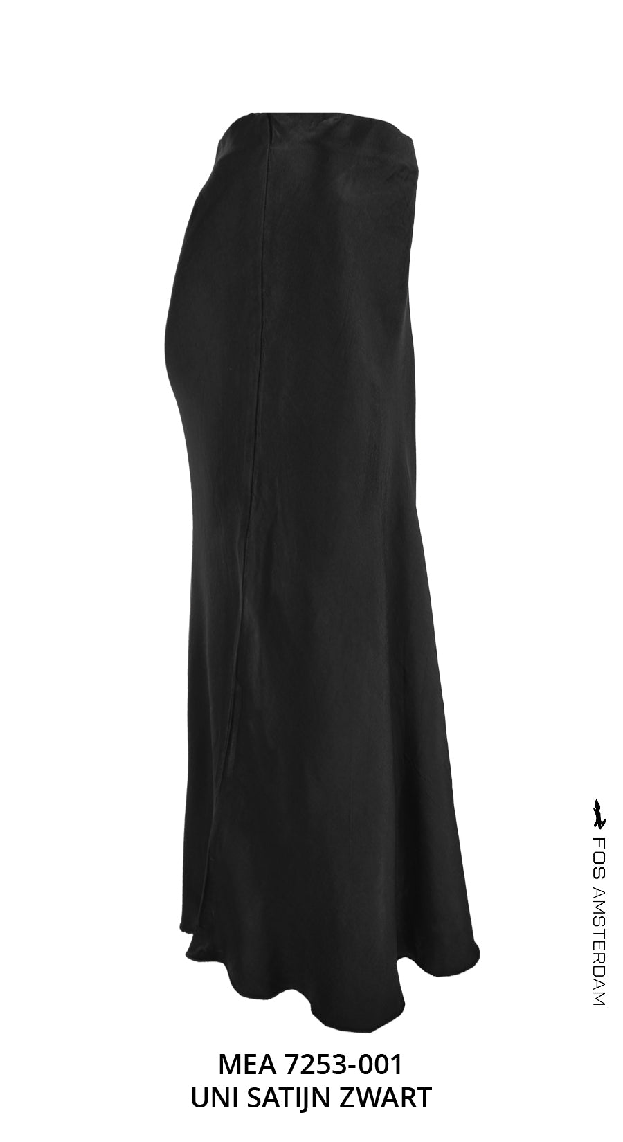Rok - Mea Uni Satijn | Zwart Rokken