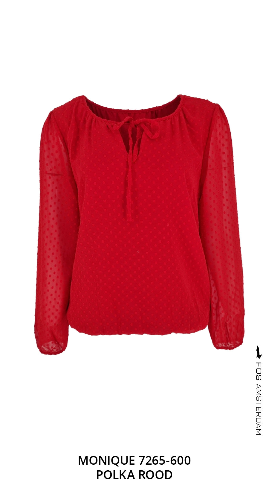 Top - Monique Polka | Rood