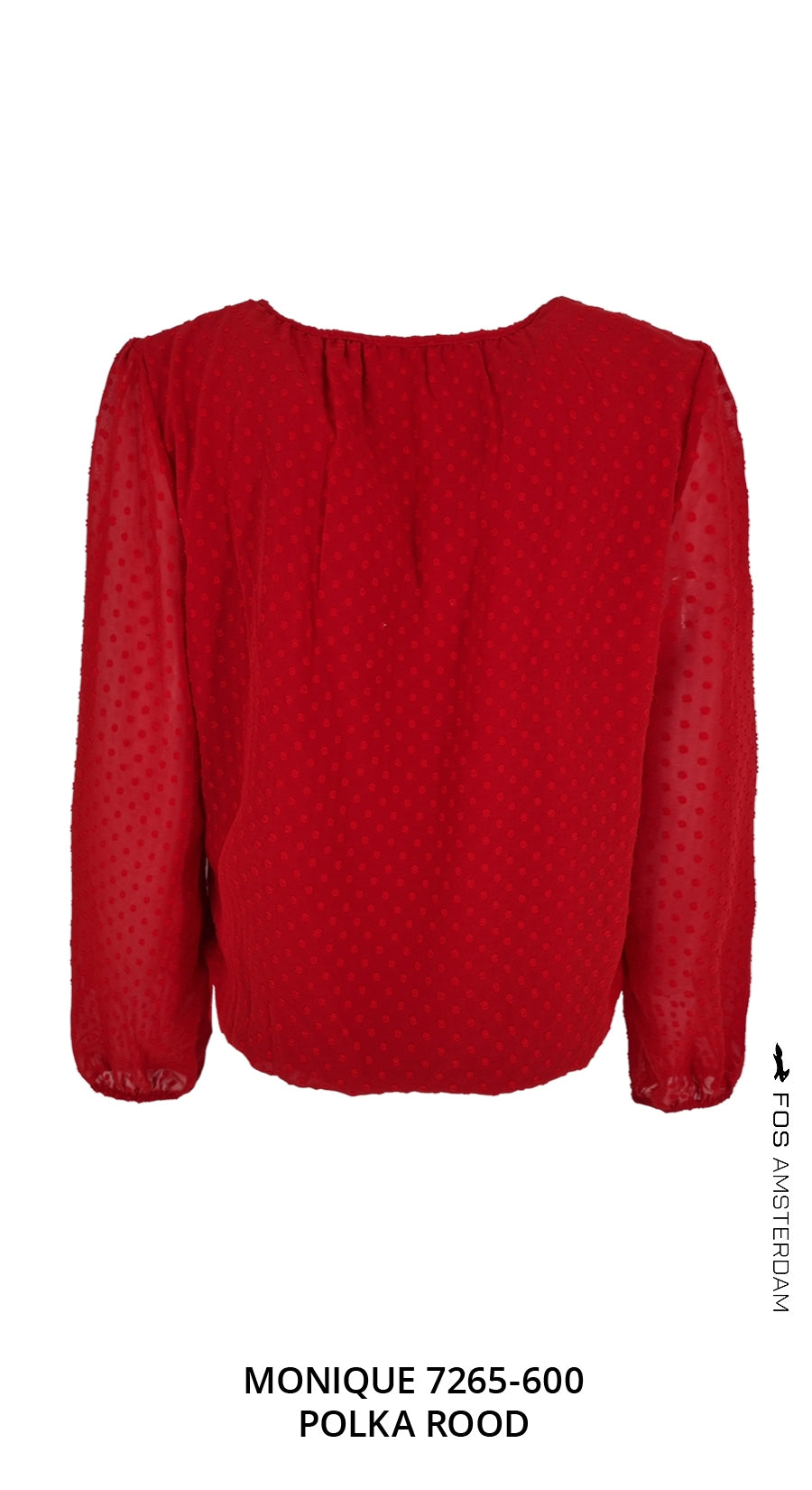 Top - Monique Polka | Rood